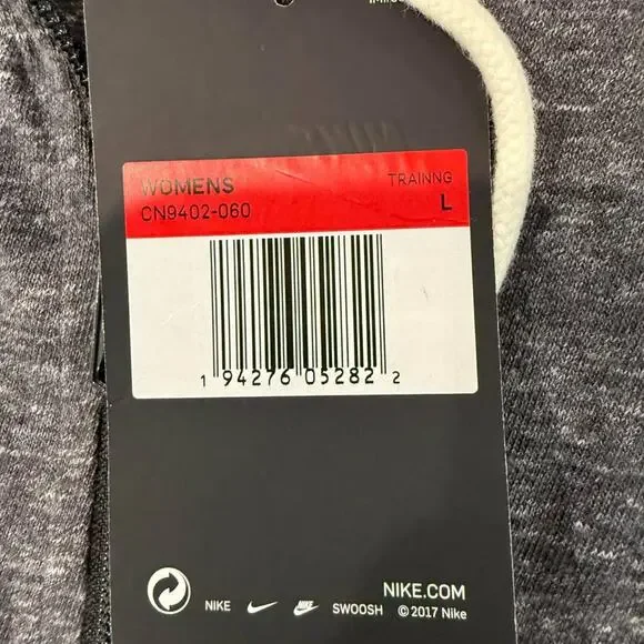 Nike NWT Training FullZip Lightweight Hoodie Womens Large HeatherGray Athleisure - Picture 4 of 7